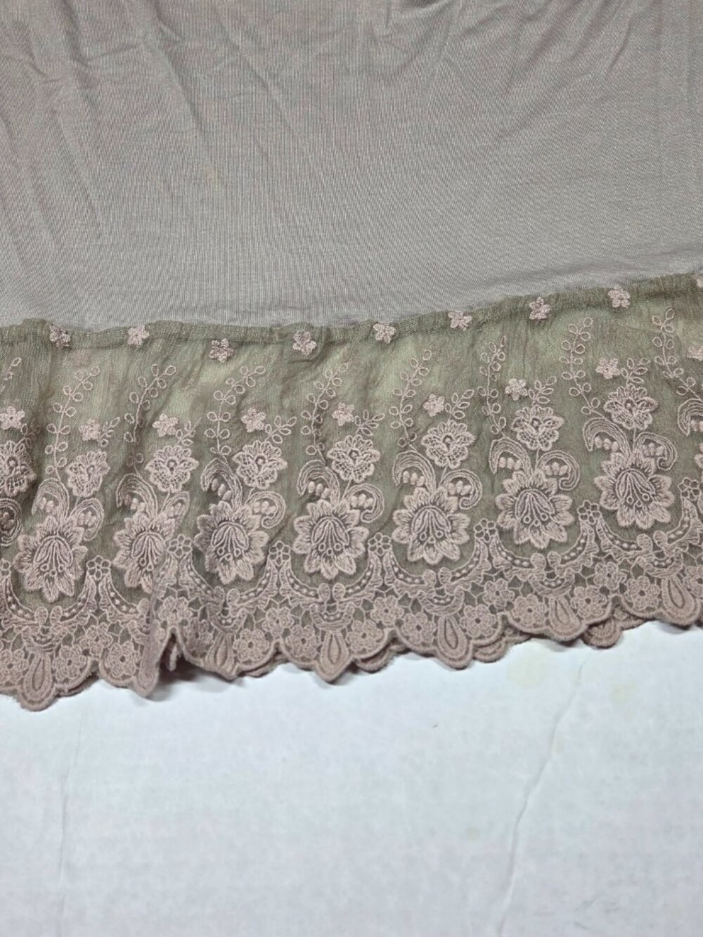 Indigo Soul Womens XL Floral Fairy Lace Embroidered A-Line Lined Skirt - Picture 8 of 9